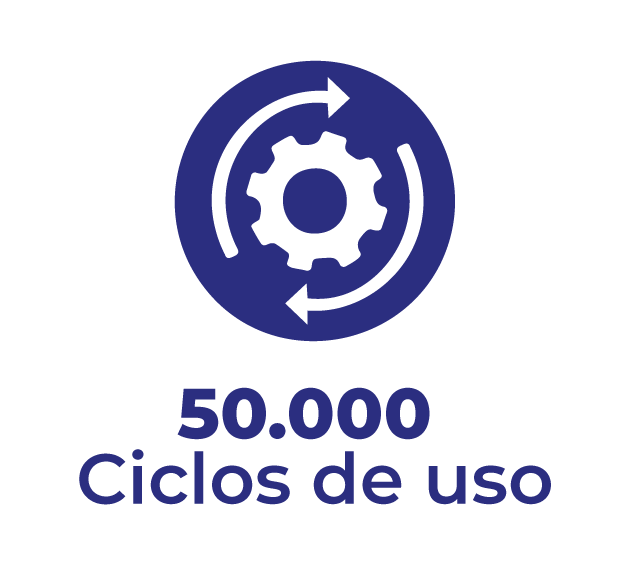 50.000 Ciclos de uso